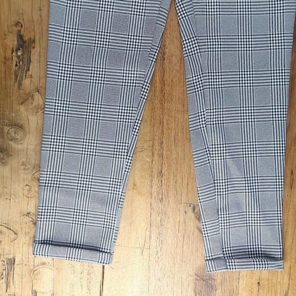 BOOHOO BLACK & WHITE CHEKERED PLAID OFFICE WORK BUSINESS PANTS SIZE 2 TALL - Picture 6 of 6